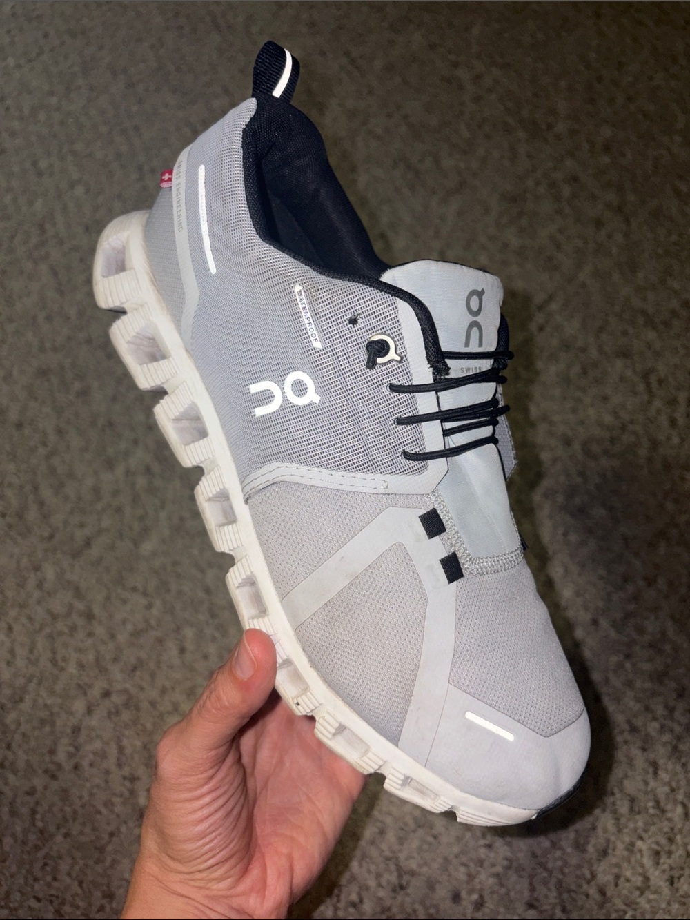 On Running Men's Cloud Shoe in Light Gray and Black